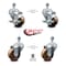 Service Caster 3 Inch High Temp Phenolic Wheel Swivel 1/2 Inch Threaded Stem Caster Brakes, 2PK SCC-TS20S314-PHRHT-121315-2-TLB-2 - alternate 5